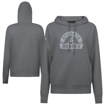 Women's Levelwear Stone Atlanta Braves Adorn Banner Arch Hoodie