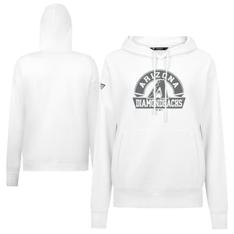 Women's Levelwear White Arizona Diamondbacks Adorn Banner Arch Hoodie