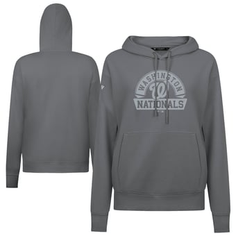 Women's Levelwear Stone Washington Nationals Adorn Banner Arch Hoodie