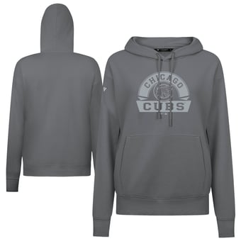 Women's Levelwear Stone Chicago Cubs Adorn Banner Arch Hoodie