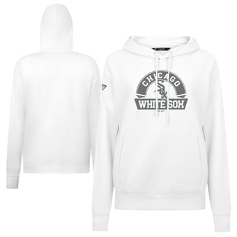 Women's Levelwear White Chicago White Sox Adorn Banner Arch Hoodie