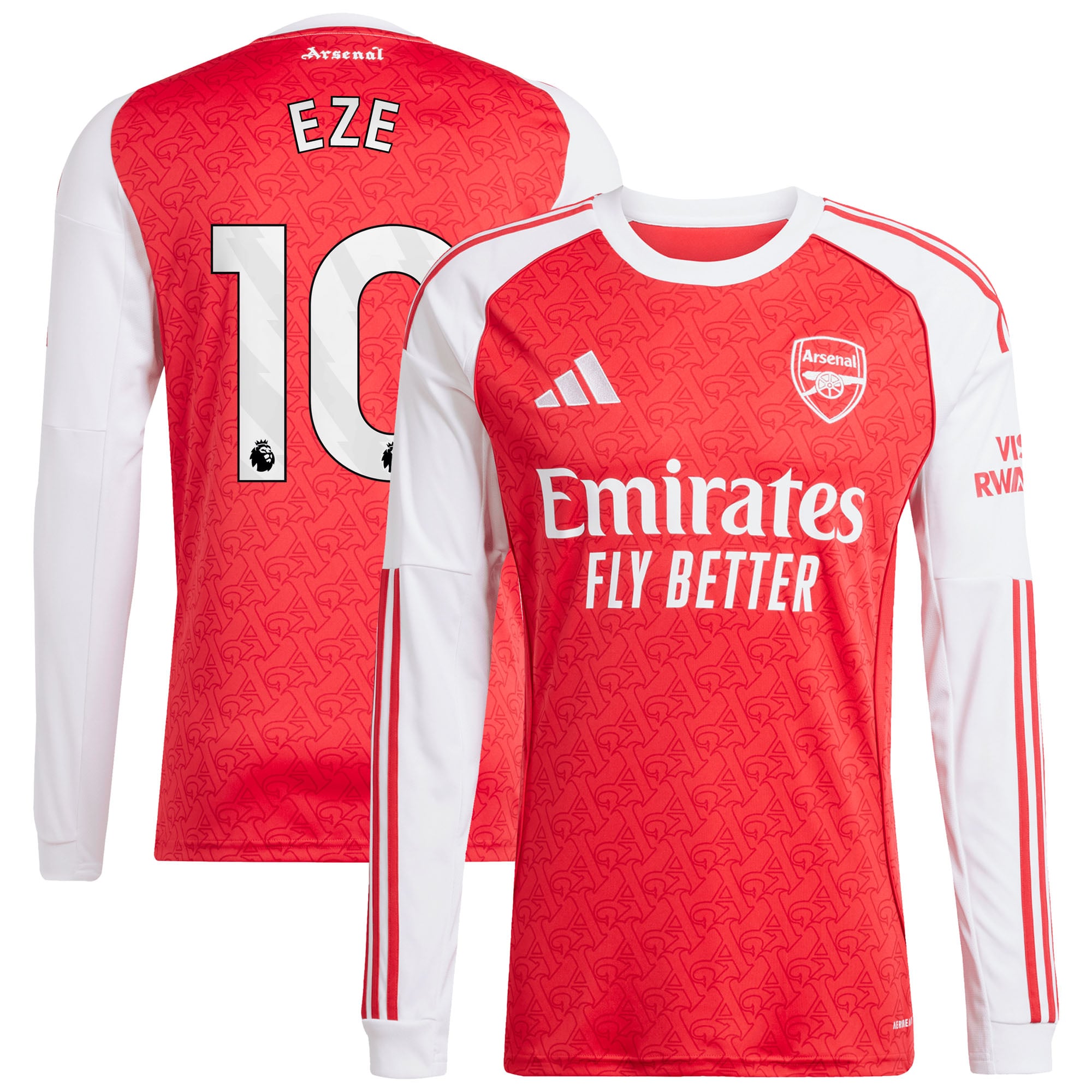 Maillot Domicile manches longues Arsenal adidas 2025-26 avec flocage Eze 10