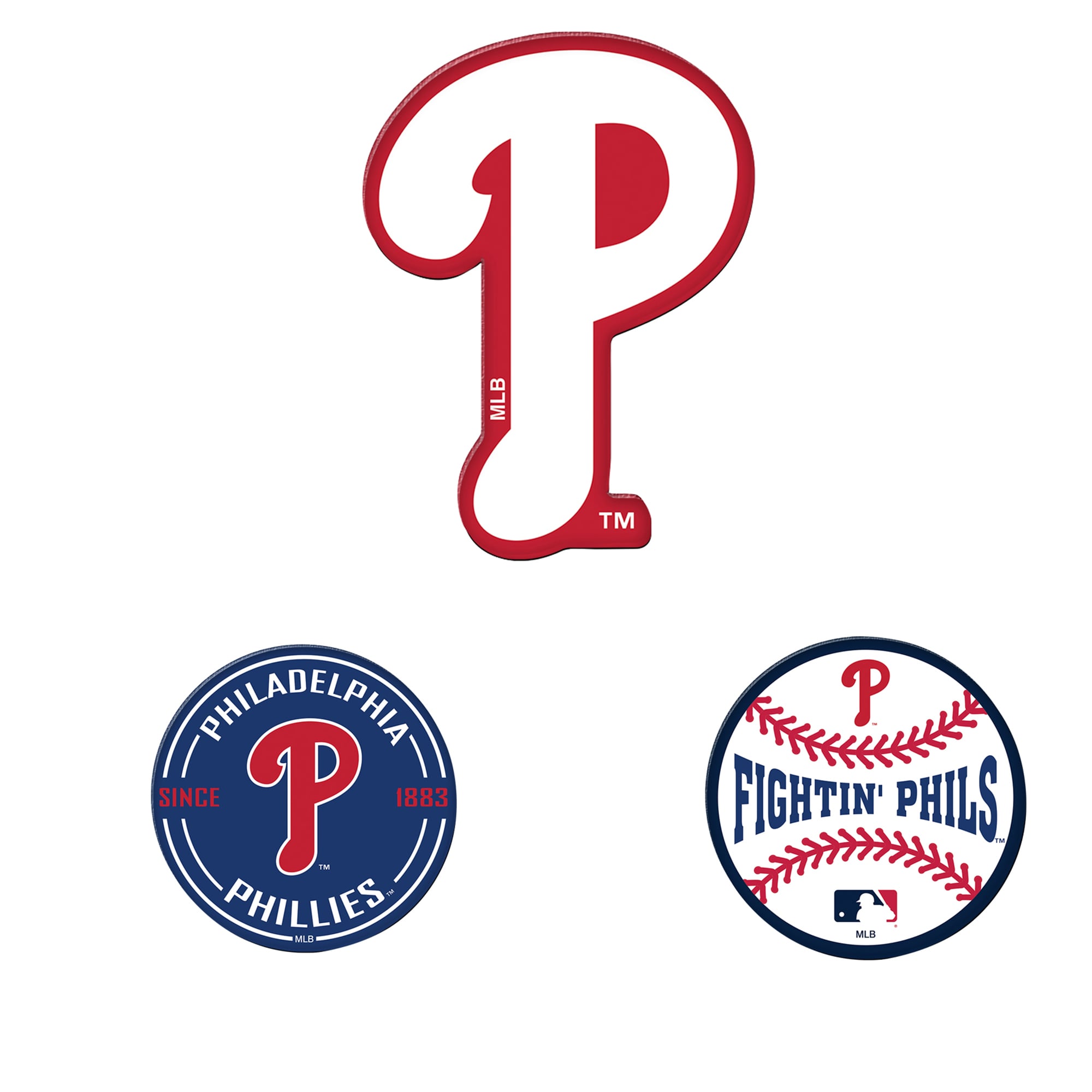 WinCraft  Philadelphia Phillies 3-Pack Premium Fridge Magnet Set