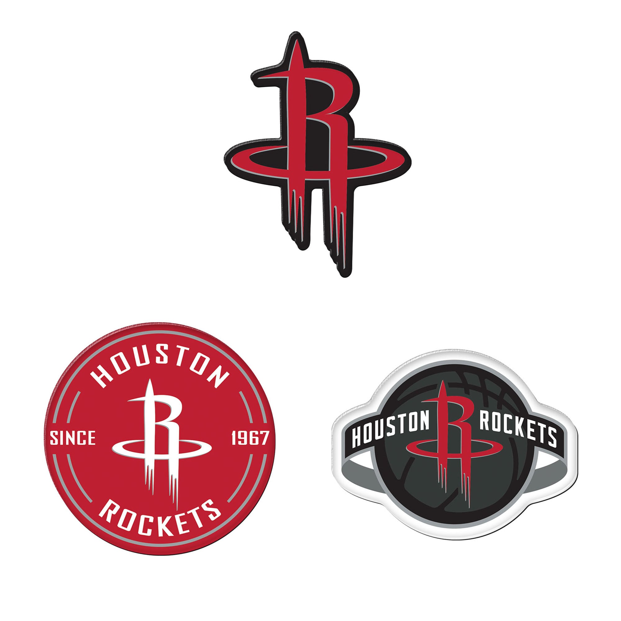 WinCraft  Houston Rockets 3-Pack Premium Fridge Magnet Set