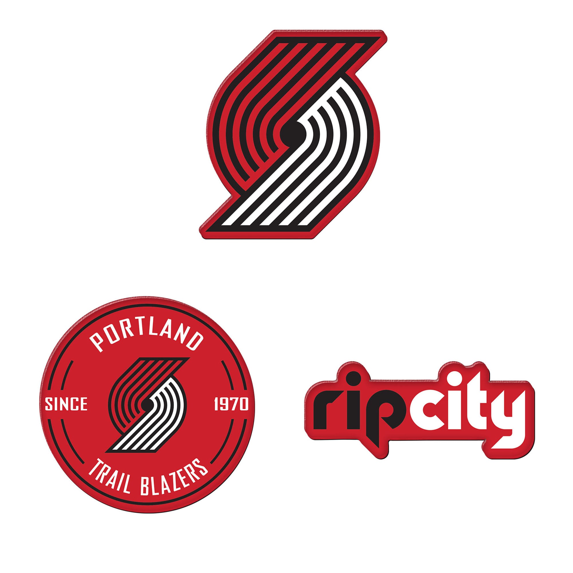 WinCraft  Portland Trail Blazers 3-Pack Premium Fridge Magnet Set