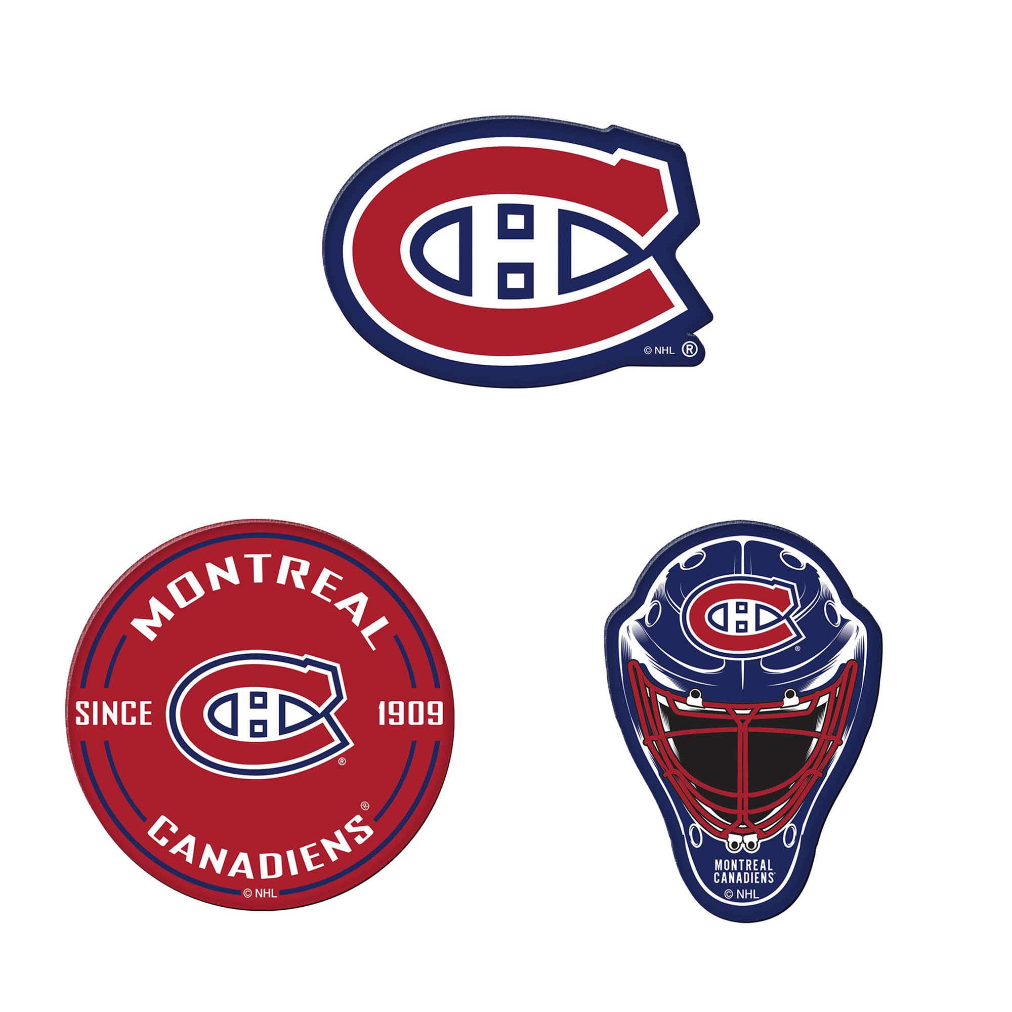 WinCraft  Montreal Canadiens 3-Pack Premium Fridge Magnet Set
