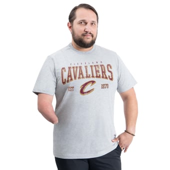 Men's G-III Sports by Carl Banks Gray Cleveland Cavaliers Adaptive Classic Team Spirit Short Sleeve T-Shirt