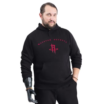 Men's G-III Sports by Carl Banks Black Houston Rockets Adaptive Team Arc Fleece Hoodie