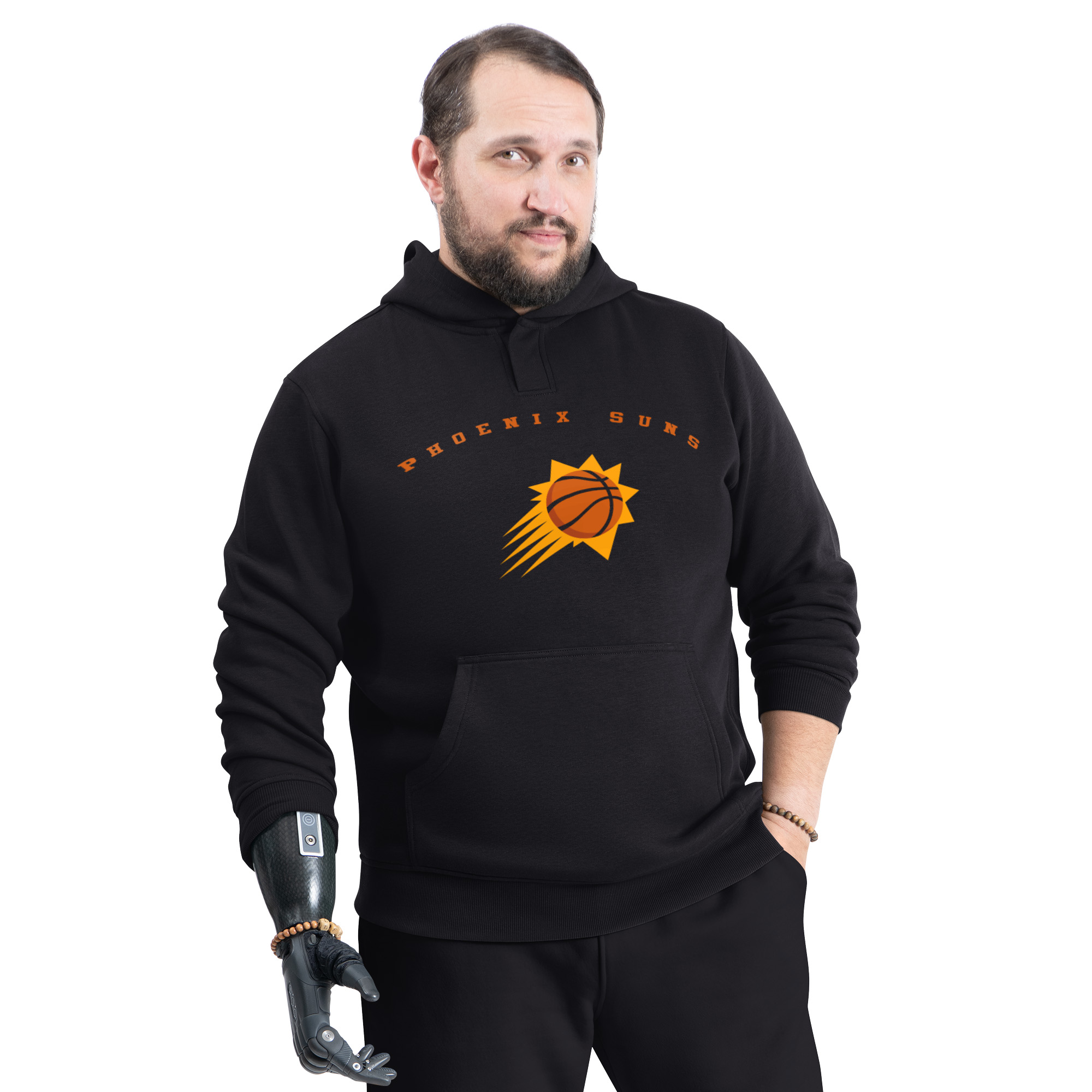 Men’s G-III Sports by Carl Banks Black Phoenix Suns Adaptive Team Arc Fleece Hoodie Men’s G-III Sports by Carl Banks Black Phoenix Suns Adaptive Team Arc Fleece Hoodie