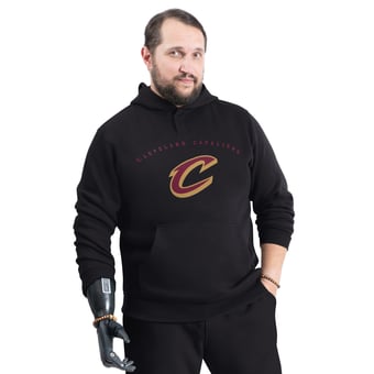 Men's G-III Sports by Carl Banks Black Cleveland Cavaliers Adaptive Team Arc Fleece Hoodie