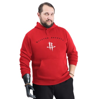 Men's G-III Sports by Carl Banks Red Houston Rockets Adaptive Team Arc Fleece Hoodie