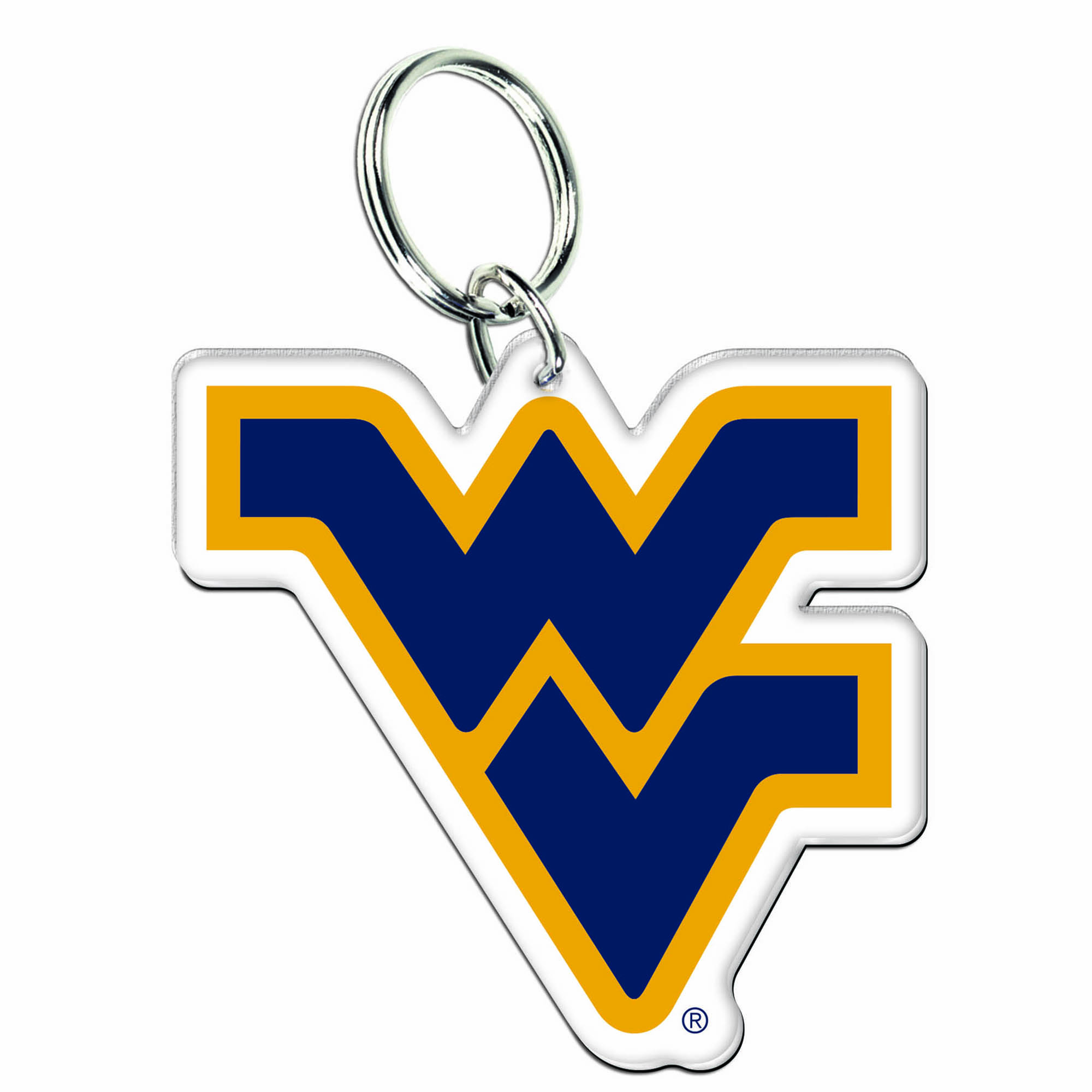 WinCraft West Virginia Mountaineers Premium Acrylic Core Key Ring
