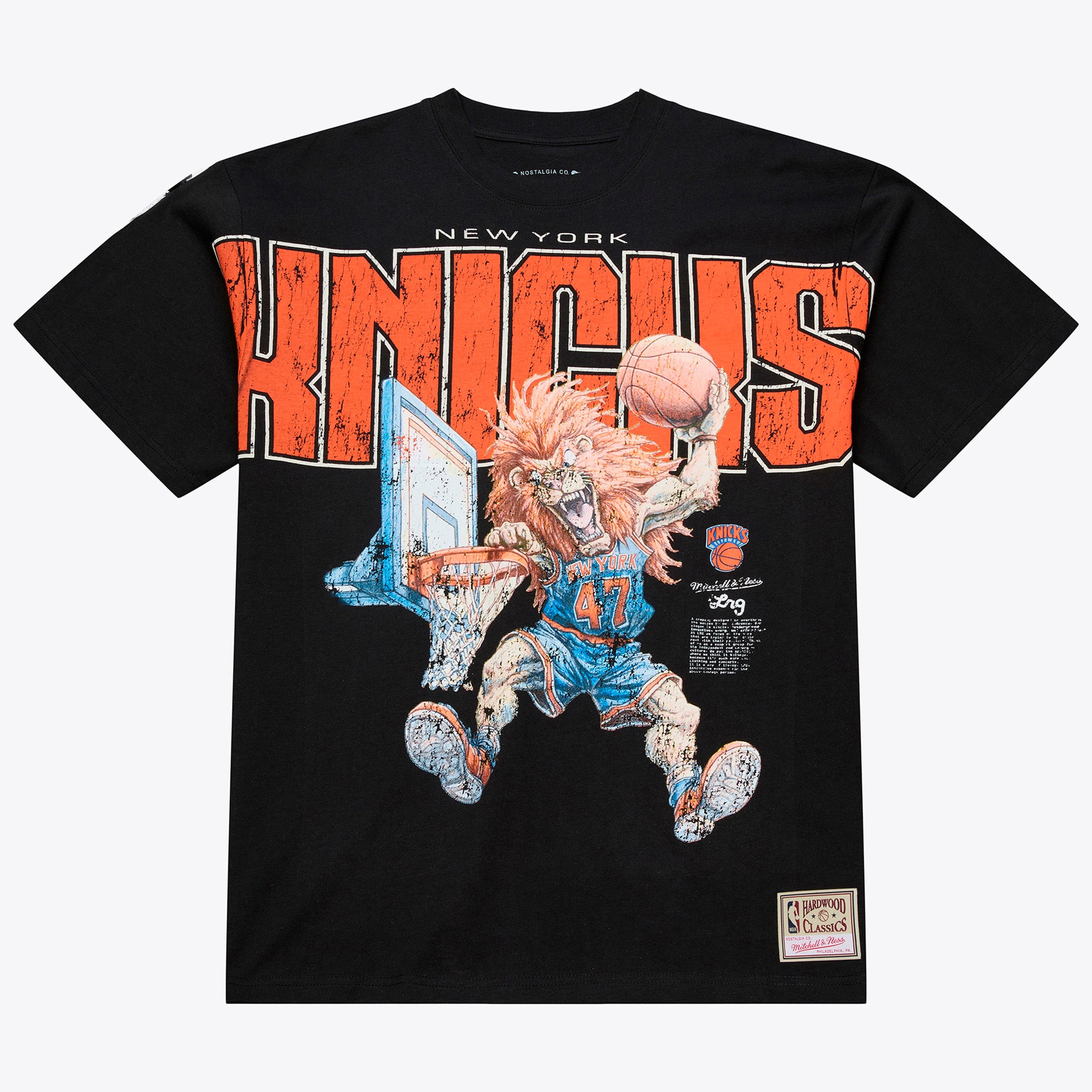 Men's Mitchell & Ness x LRG Black New York Knicks Wild Art T-Shirt