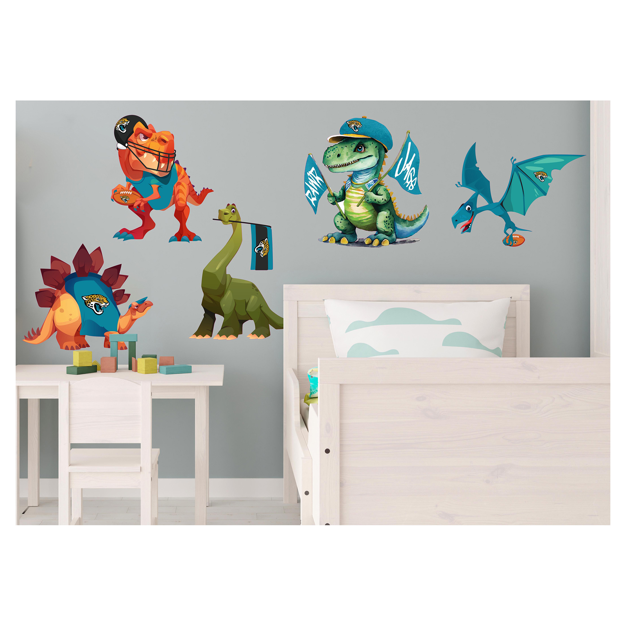 Jacksonville Jaguars Dinosaurs Wall Decal Set