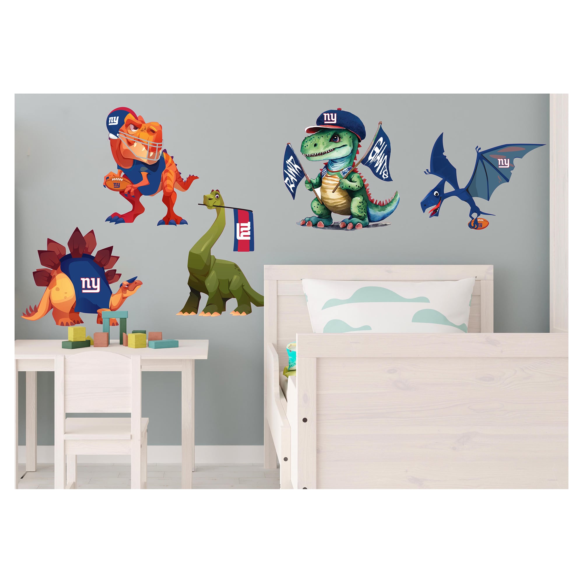 New York Giants Dinosaurs Wall Decal Set