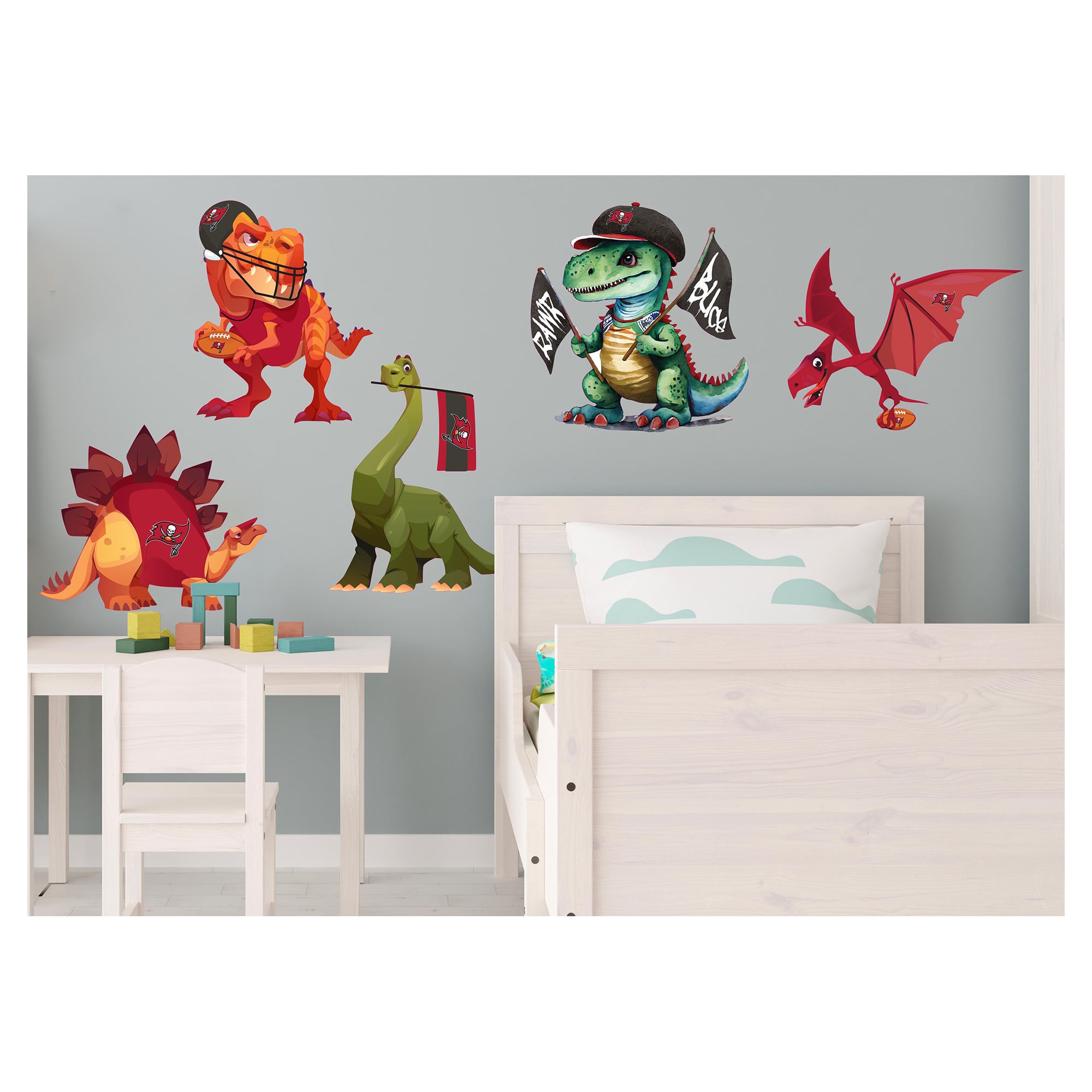 Tampa Bay Buccaneers Dinosaurs Wall Decal Set