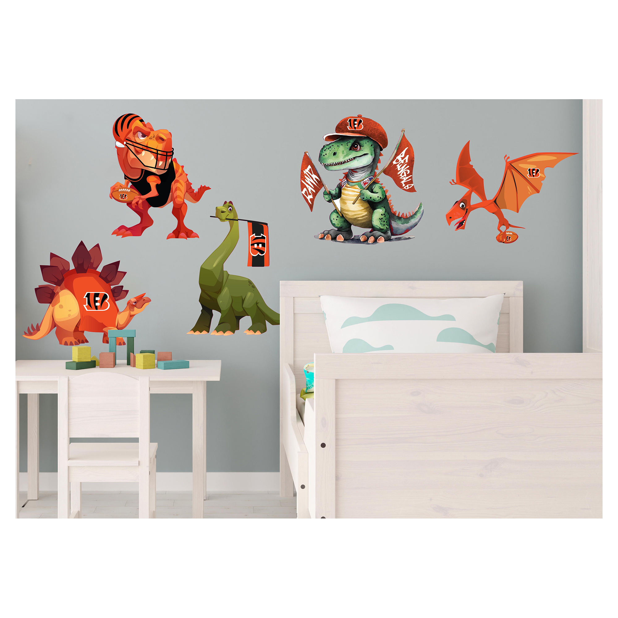 Cincinnati Bengals Dinosaurs Wall Decal Set