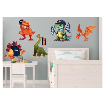 Denver Broncos Dinosaurs Wall Decal Set