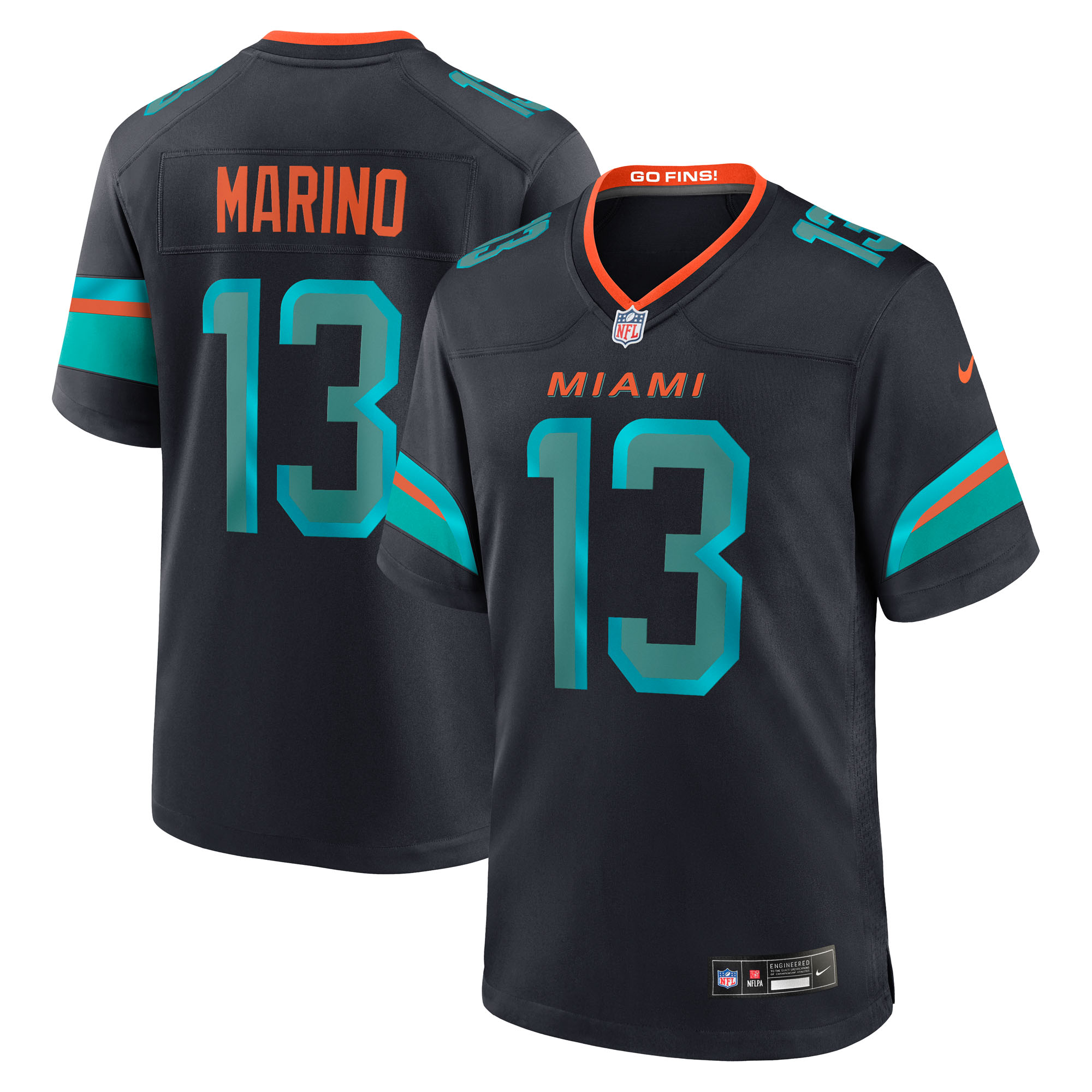 Nike Men's Dan Marino Navy Miami Dolphins Rivalries Collection Retired Player Game Jersey - Navy