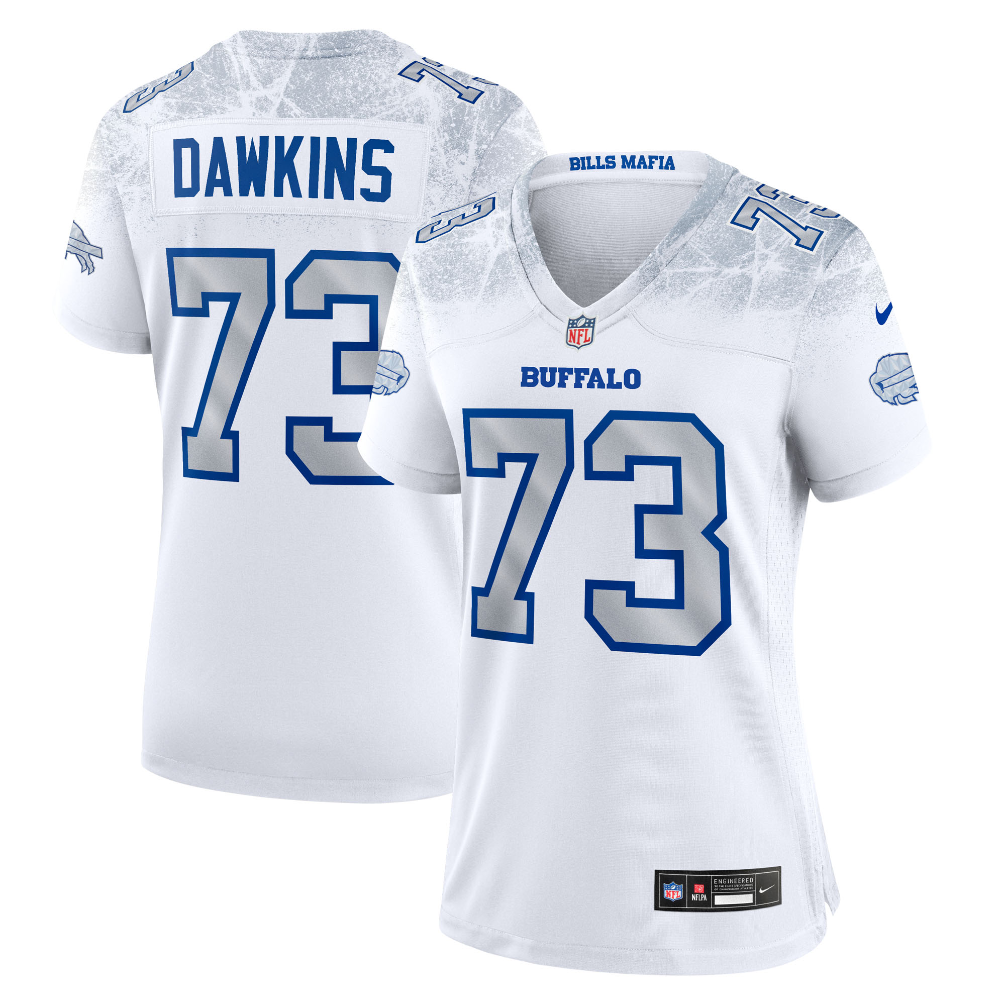 Women's Nike Dion Dawkins White Buffalo Bills Rivalries Collection Game Jersey
