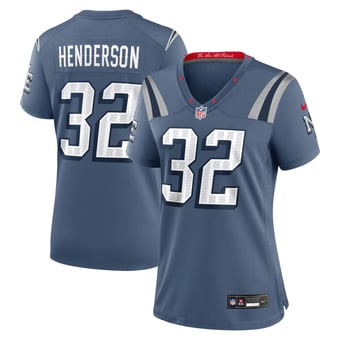 Women's Nike TreVeyon Henderson Blue New England Patriots Rivalries Collection Game Jersey