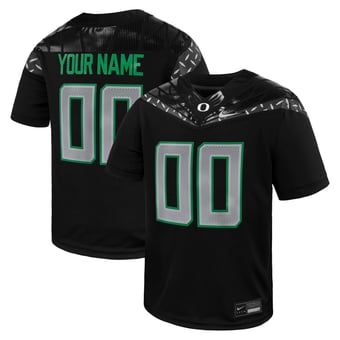 Youth Nike Black Oregon Ducks Replica Custom Football Jersey