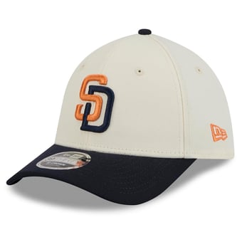 Men's New Era Cream/Obsidian San Diego Padres 2026 City Connect M-Crown 39THIRTY Flex Hat
