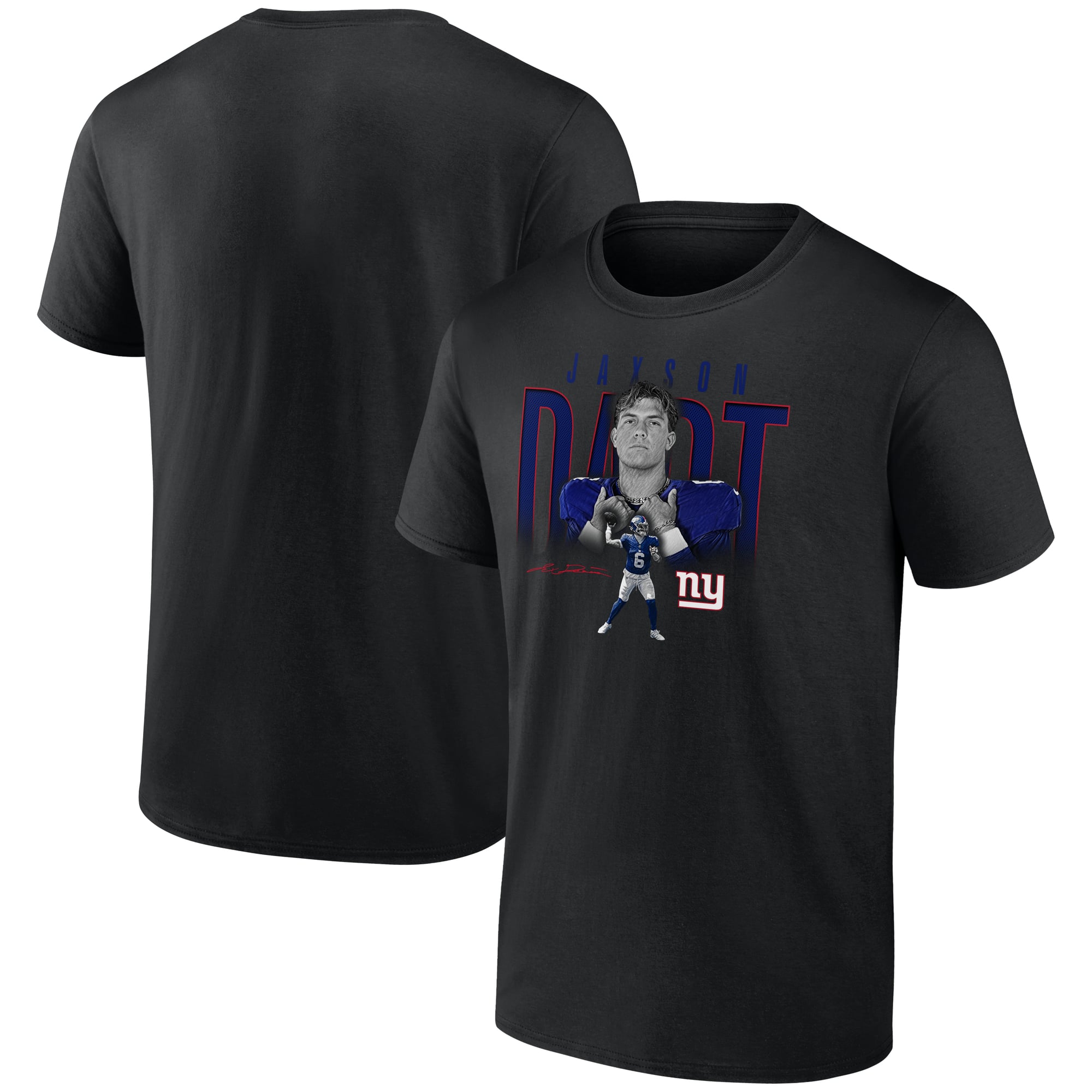 Men’s Jaxson Dart Black New York Giants Humble Shadow Player Graphic T-Shirt Men’s Jaxson Dart Black New York Giants Humble Shadow Player Graphic T-Shirt