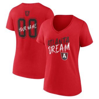 Women's Red Atlanta Dream Hustle Custom V-Neck T-Shirt