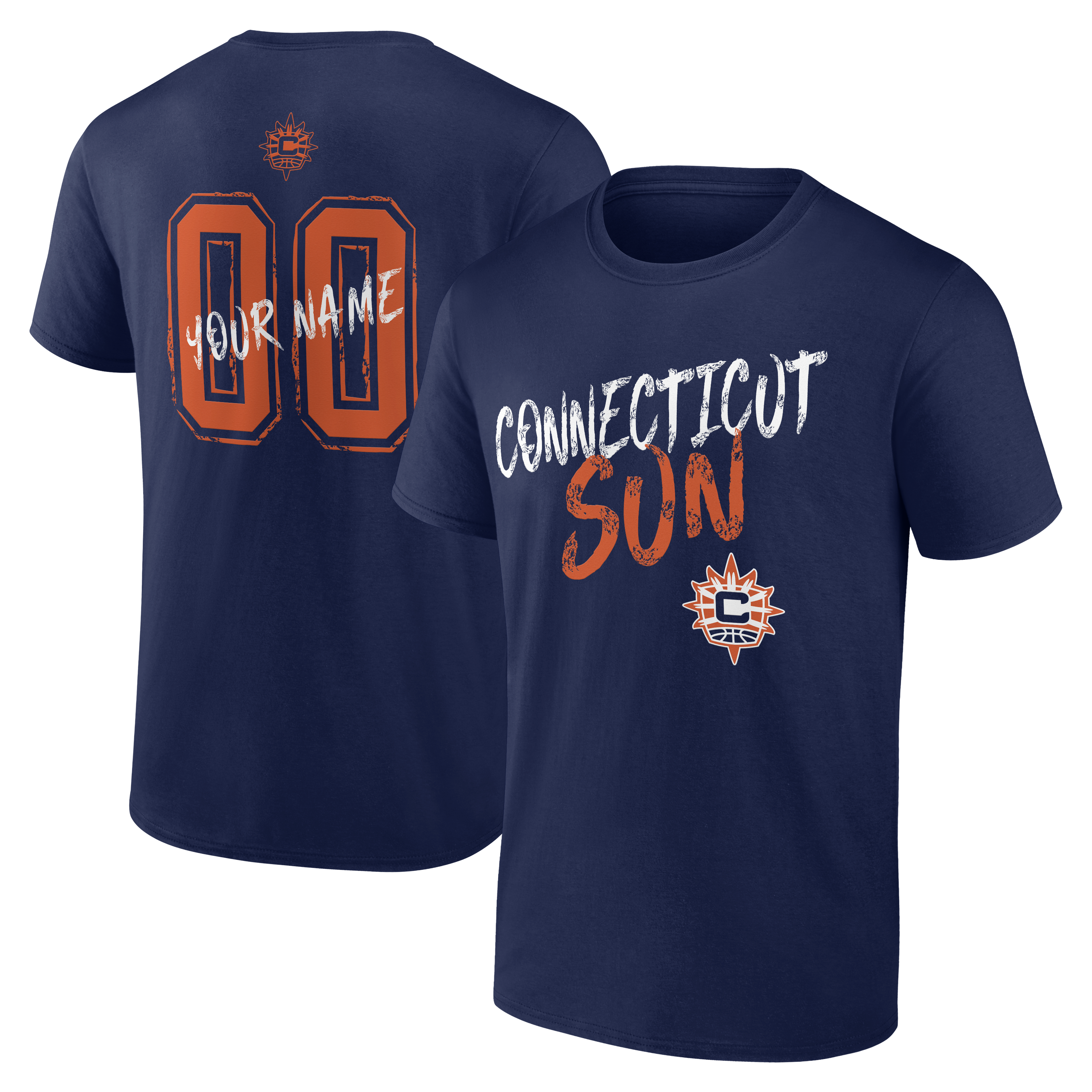 Men’s Navy Connecticut Sun Hustle Custom T-Shirt Men’s Navy Connecticut Sun Hustle Custom T-Shirt