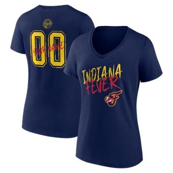 Women's Navy Indiana Fever Hustle Custom V-Neck T-Shirt