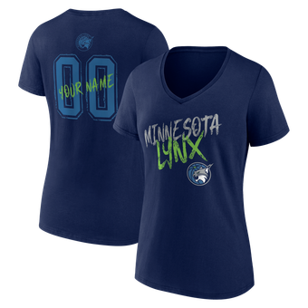 Women's Navy Minnesota Lynx Hustle Custom V-Neck T-Shirt