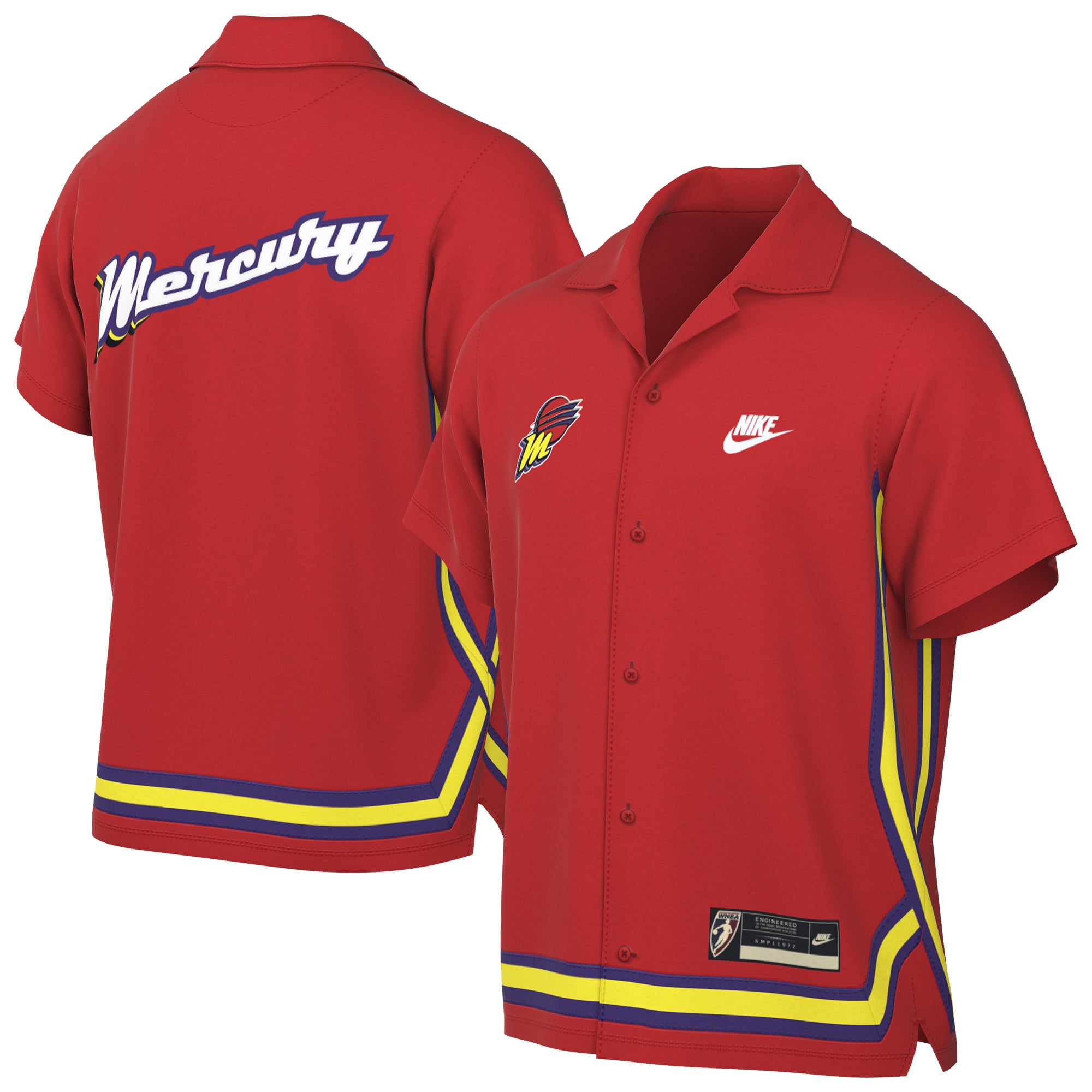 Unisex Nike  Red Phoenix Mercury Throwback Lightweight Dri-FIT Button-Up Shirt - Court Origins