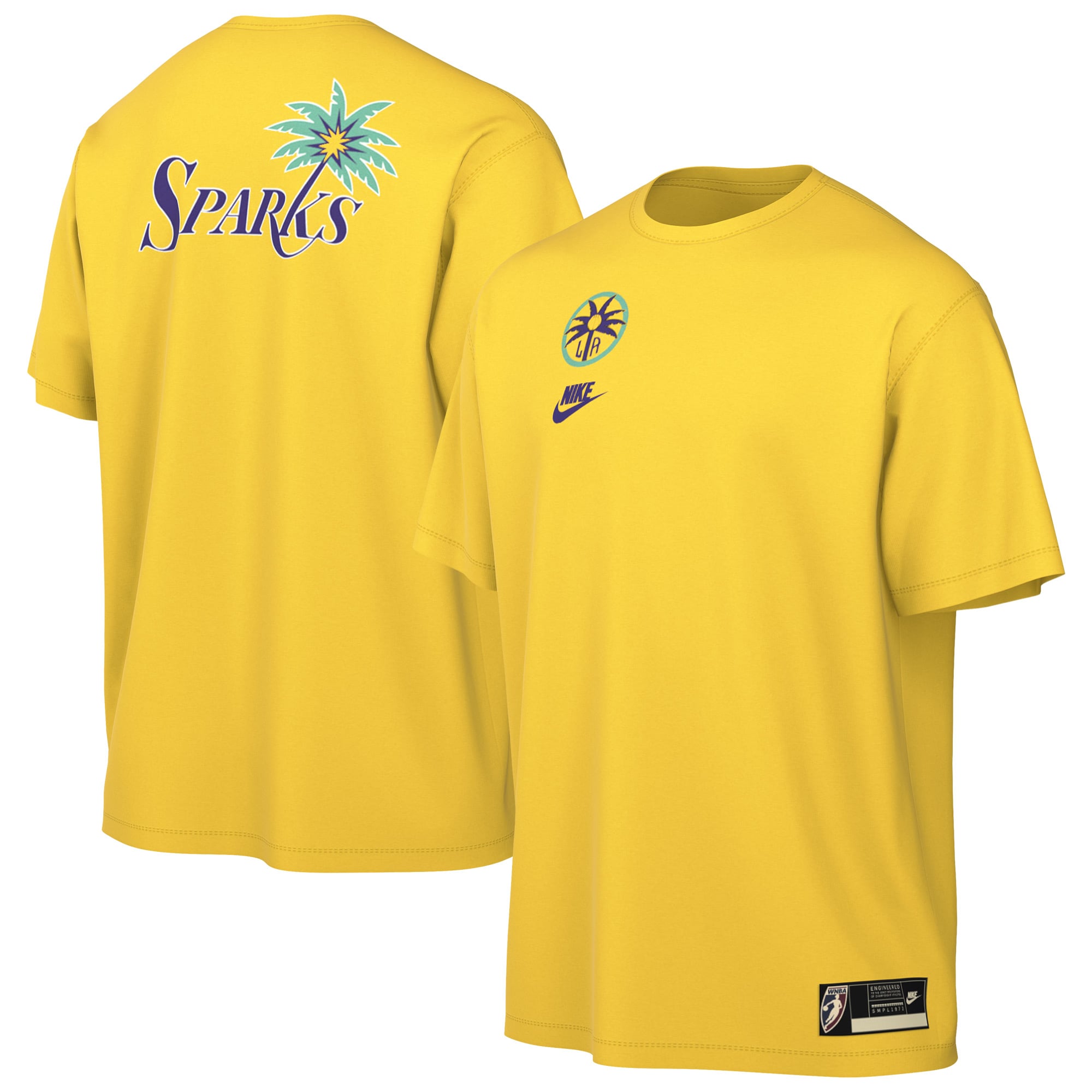 Unisex Nike  Gold Los Angeles Sparks Throwback Premium T-Shirt - Court Origins
