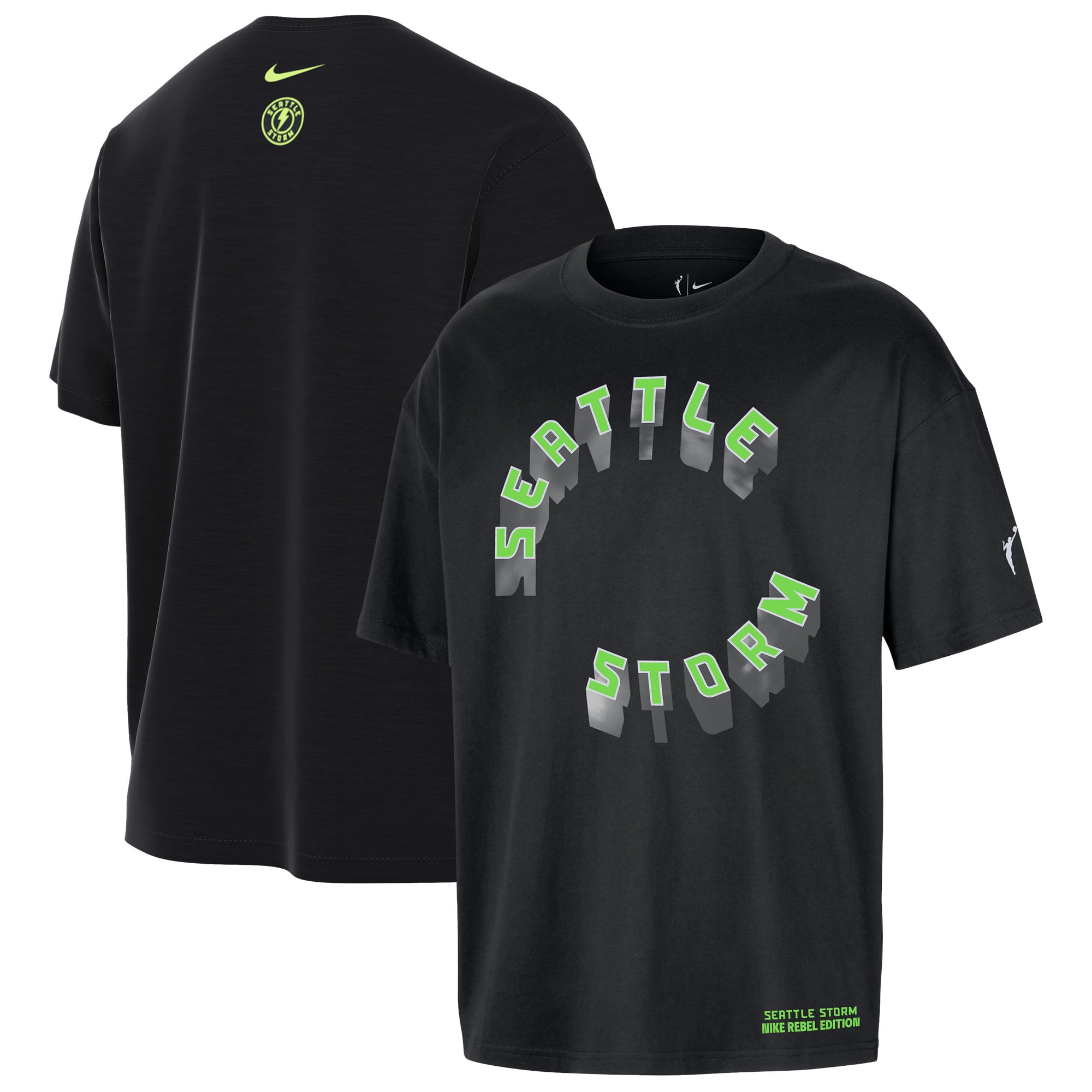 Unisex Nike Black Seattle Storm Standard Issue Rebel Edition T-Shirt