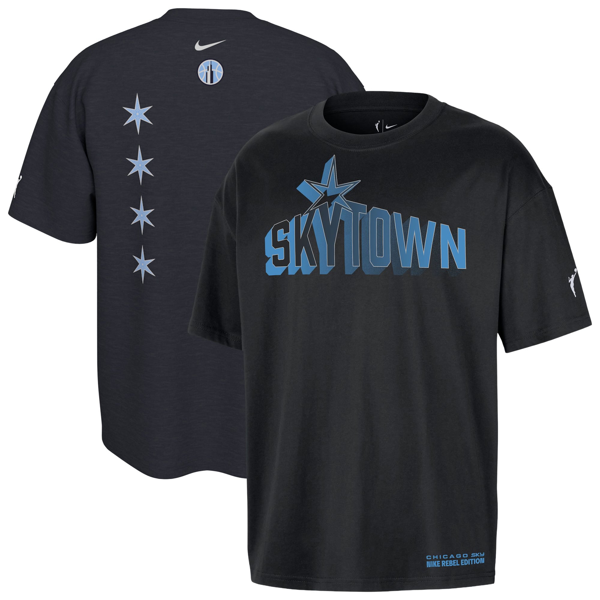 Unisex Nike Black Chicago Sky Standard Issue Rebel Edition T-Shirt