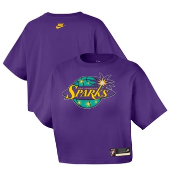 Women's Nike  Purple Los Angeles Sparks Throwback Cropped T-Shirt - Court Origins