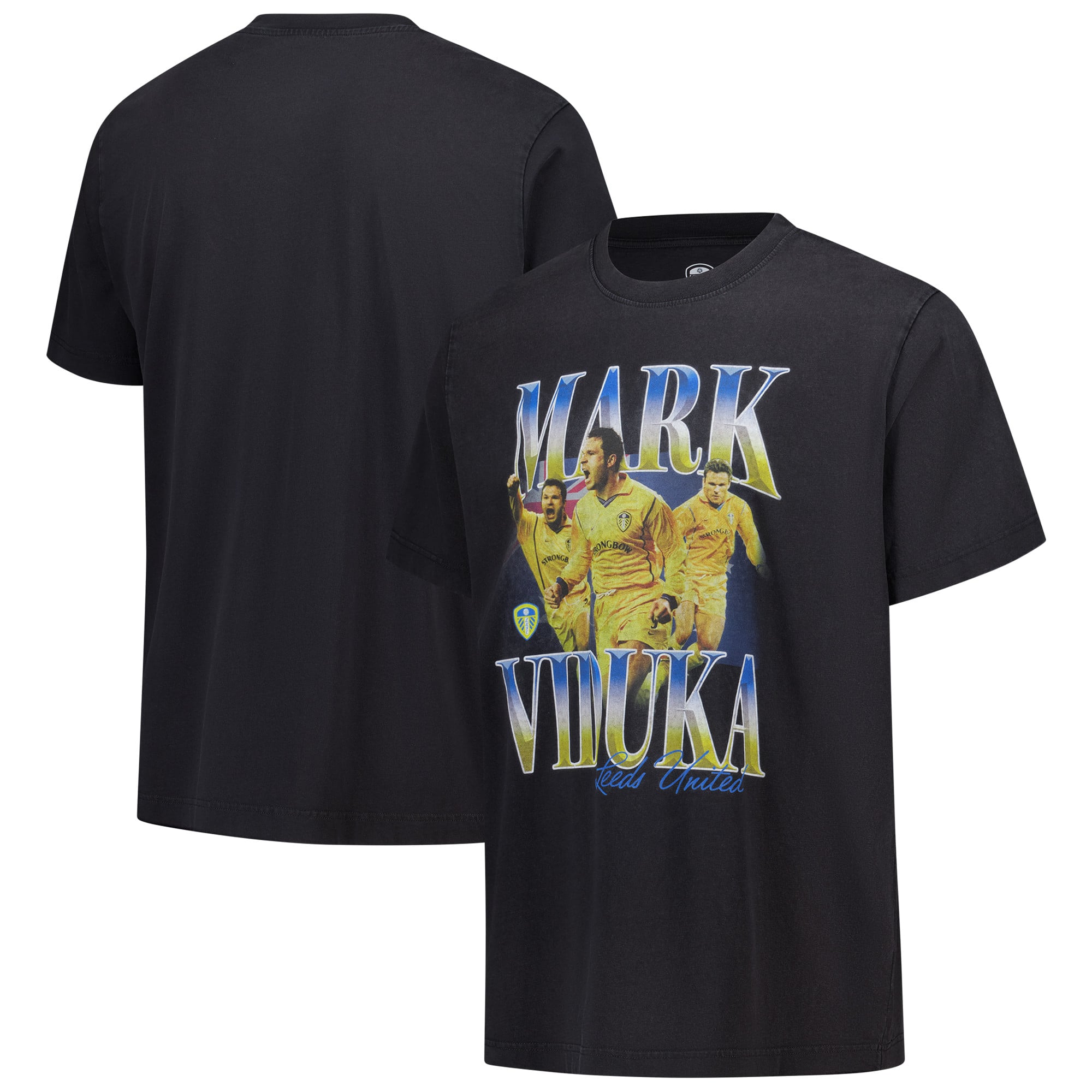 Leeds United Mark Viduka T-Shirt - Black - Mens