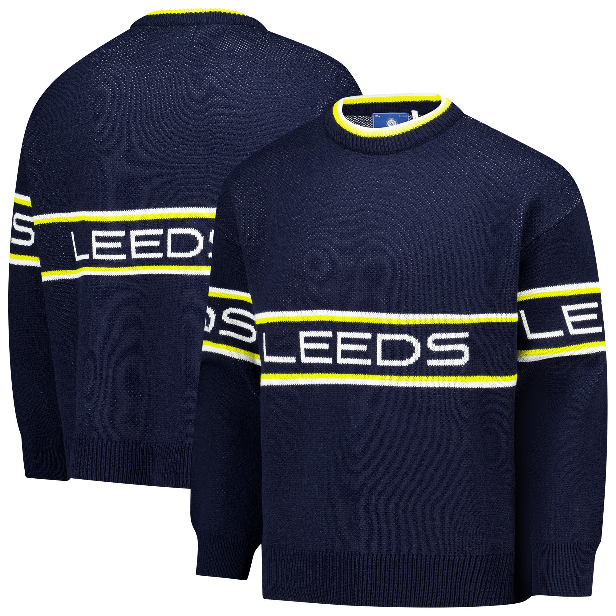 Leeds United x Art of Knitted Jumper - Navy - Unisex