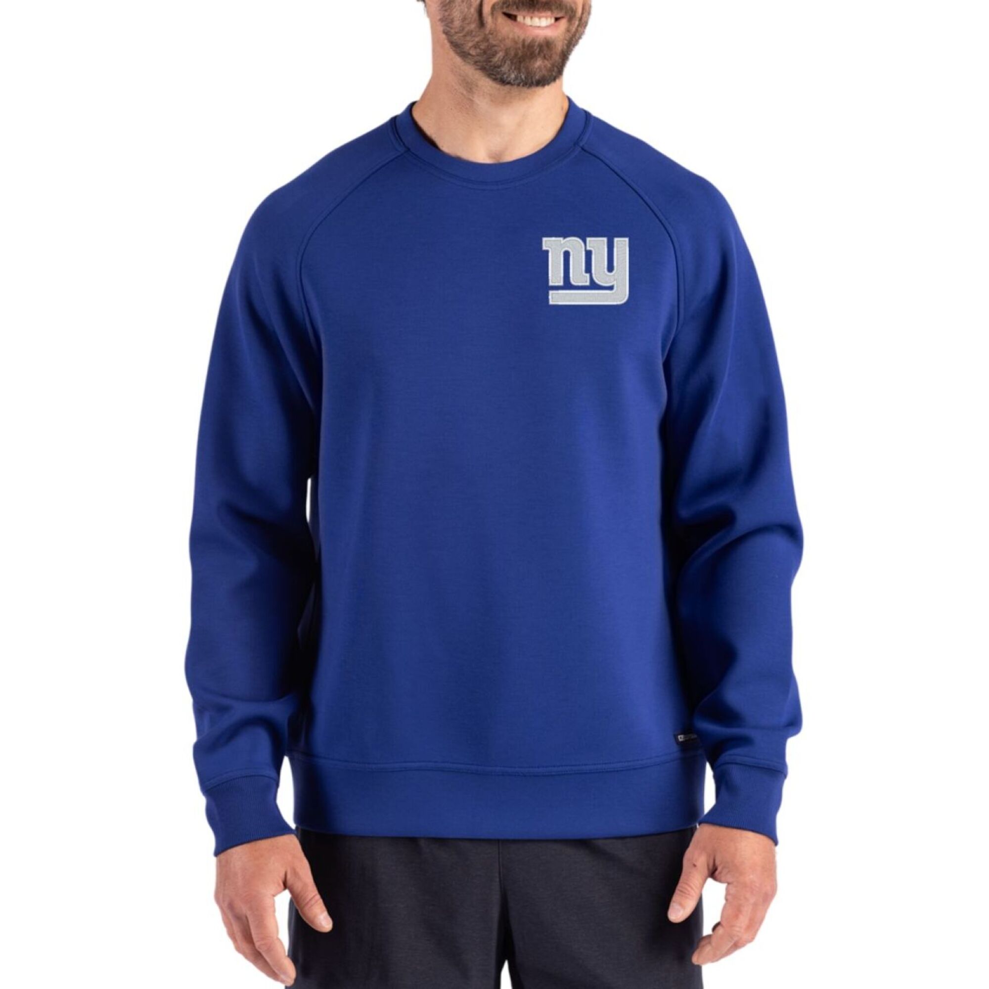 Men's Cutter & Buck Royal New York Giants Roam Recycled Pullover