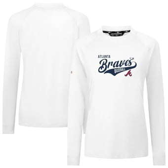 Women's Levelwear White Atlanta Braves Slender Glide T-Shirt