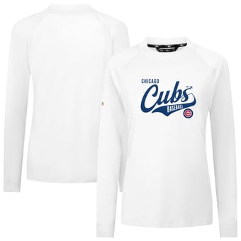 Women's Levelwear White Chicago Cubs Slender Glide T-Shirt