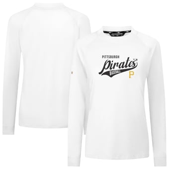 Women's Levelwear White Pittsburgh Pirates Slender Glide T-Shirt