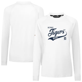 Women's Levelwear White Detroit Tigers Slender Glide T-Shirt