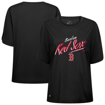 Women's Levelwear Black Boston Red Sox Bloom Sizzle T-Shirt