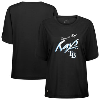 Women's Levelwear Black Tampa Bay Rays Bloom Sizzle T-Shirt
