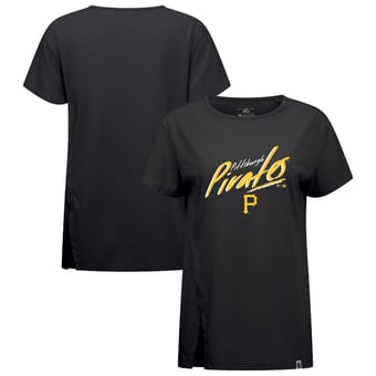 Women's Levelwear Black Pittsburgh Pirates Influx Sizzle T-Shirt