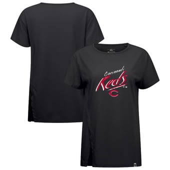 Women's Levelwear Black Cincinnati Reds Influx Sizzle T-Shirt
