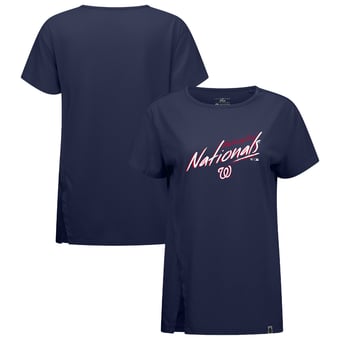 Women's Levelwear Navy Washington Nationals Influx Sizzle T-Shirt