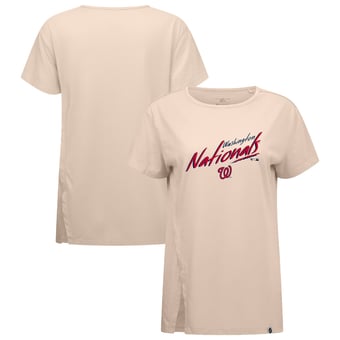 Women's Levelwear Khaki Washington Nationals Influx Sizzle T-Shirt